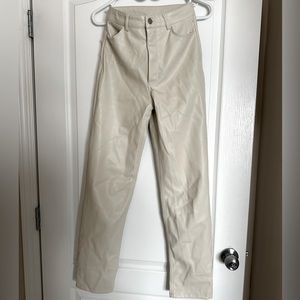 Lined. Leather pants